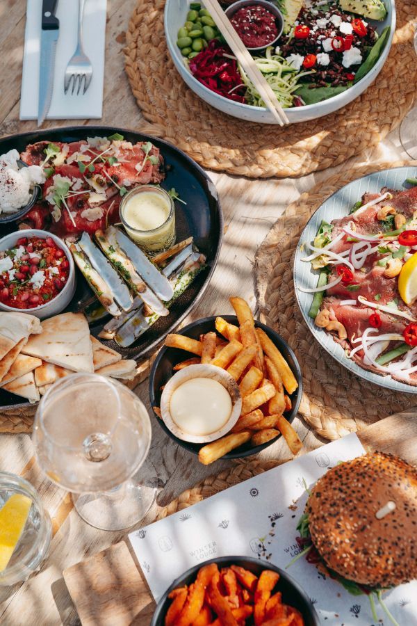 Lunchen op het strand